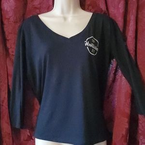 Hollister long sleeve dark blue T size m 5/25
